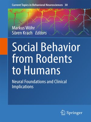 cover image of Social Behavior from Rodents to Humans